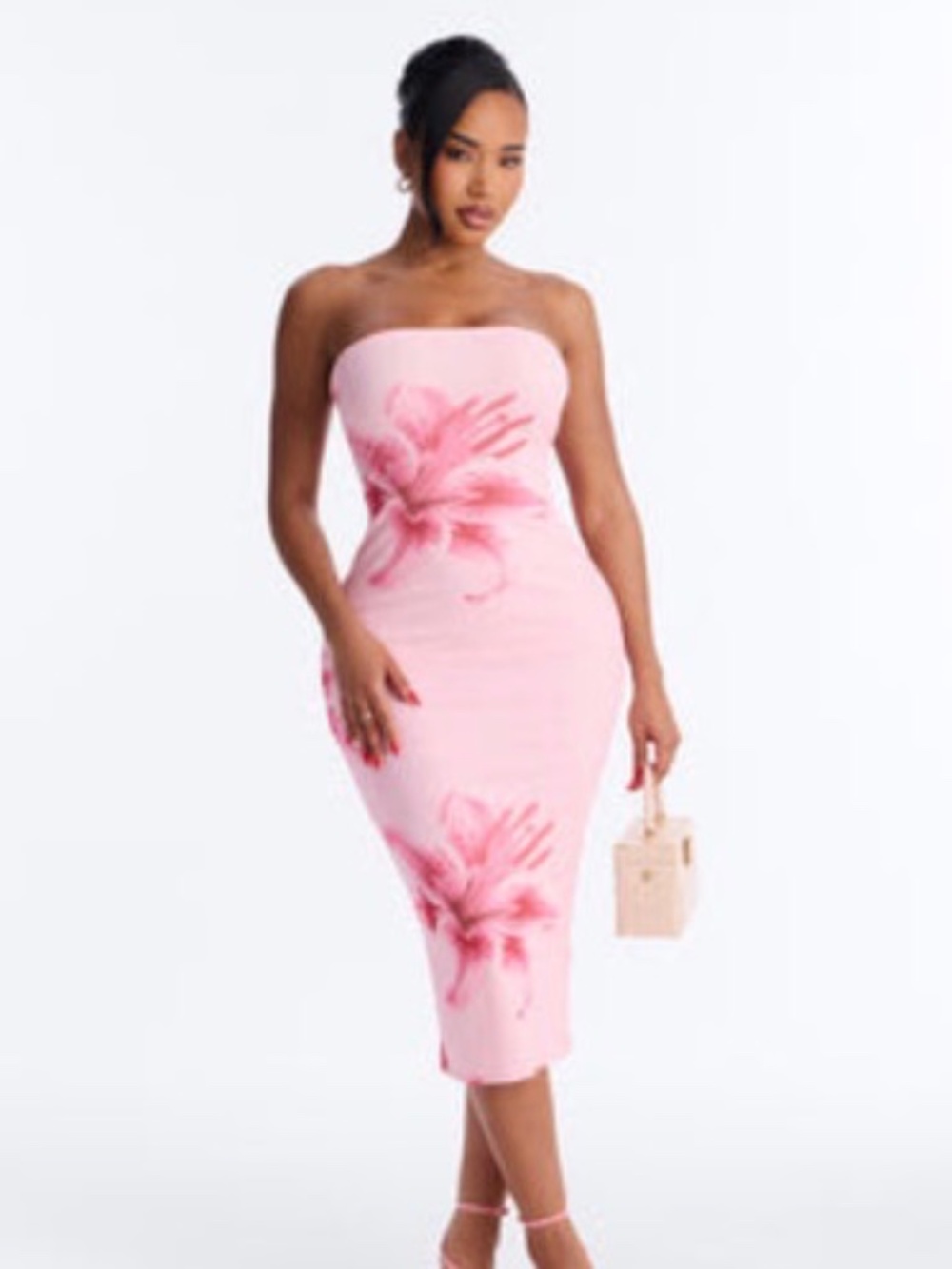 Pink Flower Midi